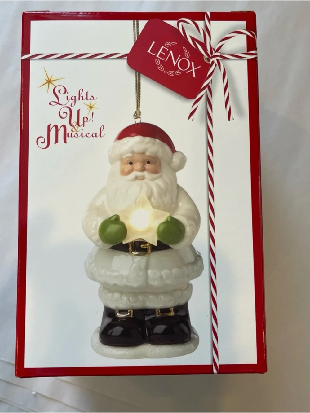 Lenox Starry Lit Santa Musical Christmas Ornament 5